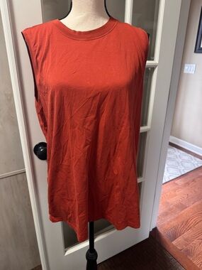 Lululemon burnt orange all yours muscle tank estimated size 8-10
